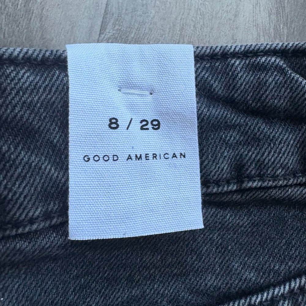 GOOD AMERICAN NWT Denim Crystal Trim Skirt Size 8 $150‎ Retail - Picture 10 of 10